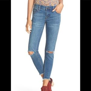Free people ripped knee jeans